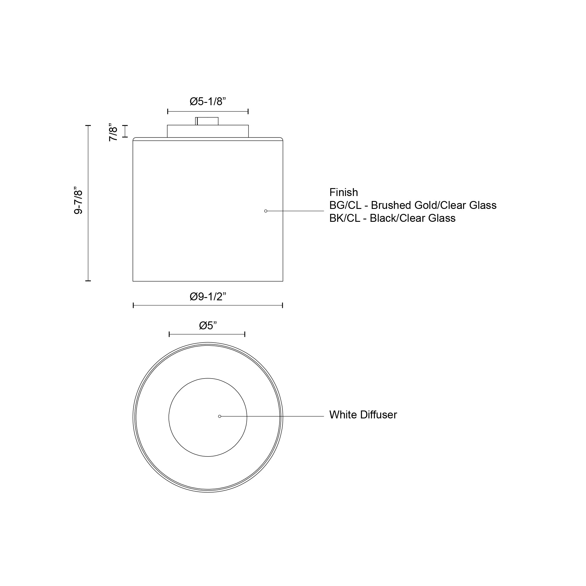 Birch 9-in Aluminum Flush Mount