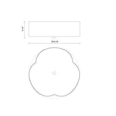 Adella 14-in Steel Flush Mount
