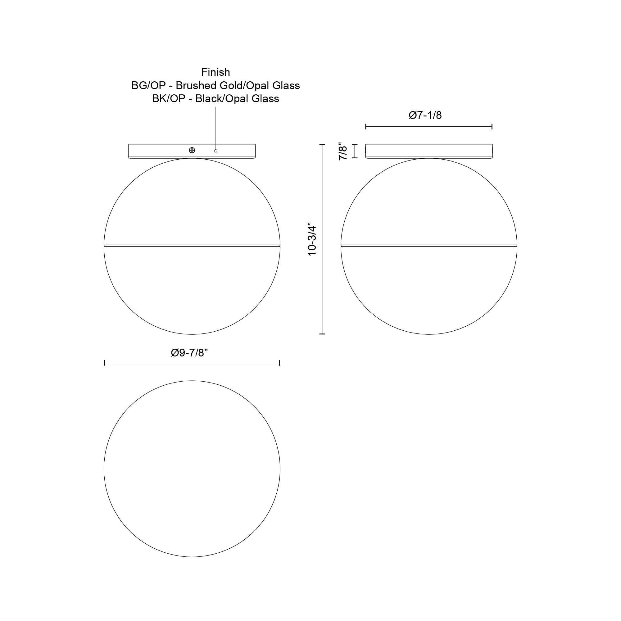 Monae 10-in Aluminum Flush Mount