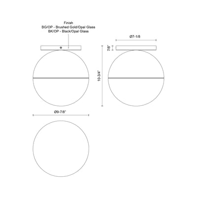 Monae 10-in Aluminum Flush Mount