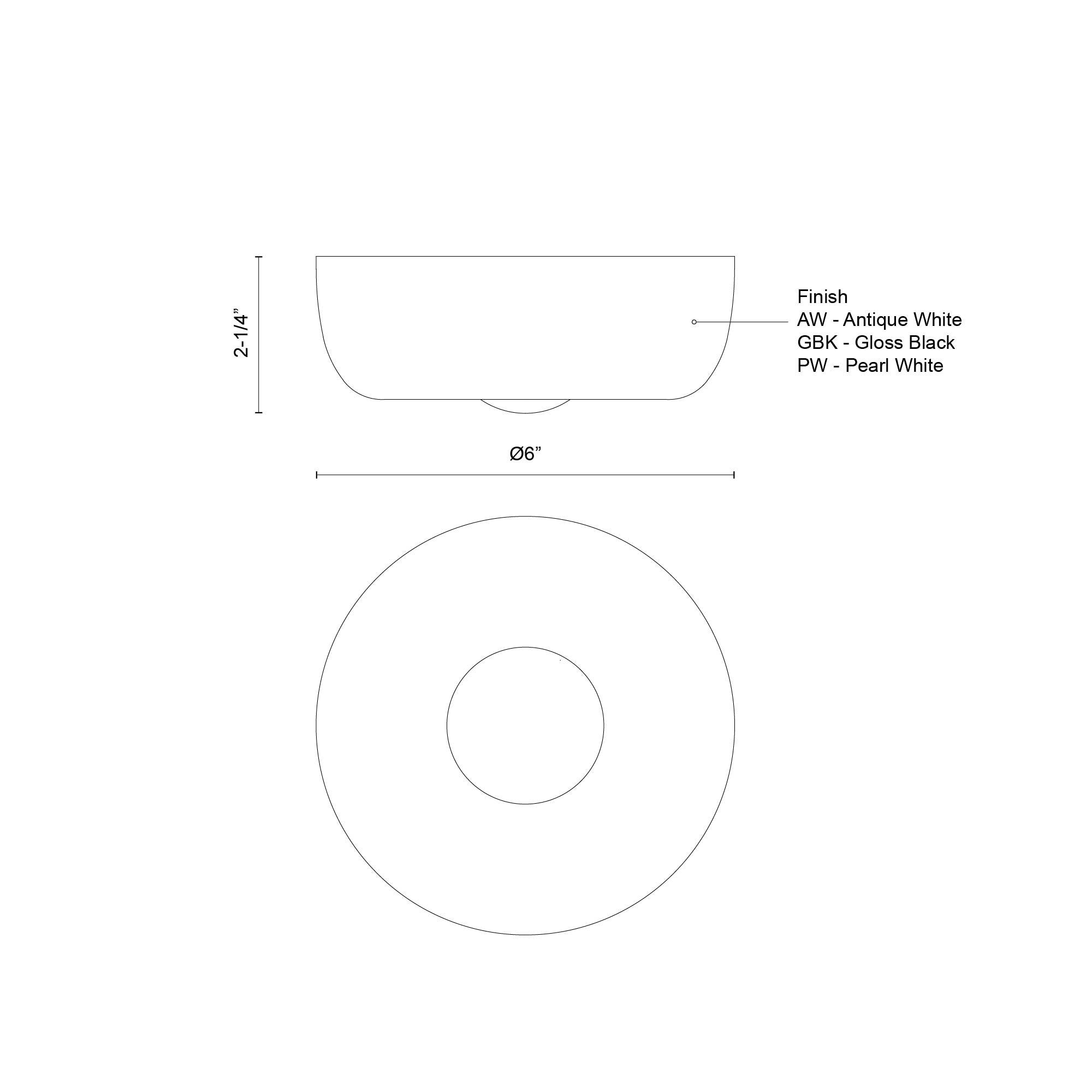 Hayden 6-in Aluminum Flush Mount