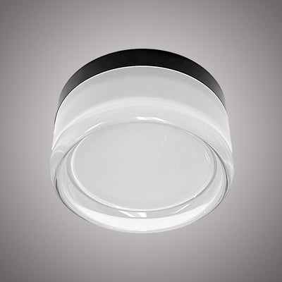 Matte Black/Clear Edge Acrylic Flush Mount Dimmable 10W