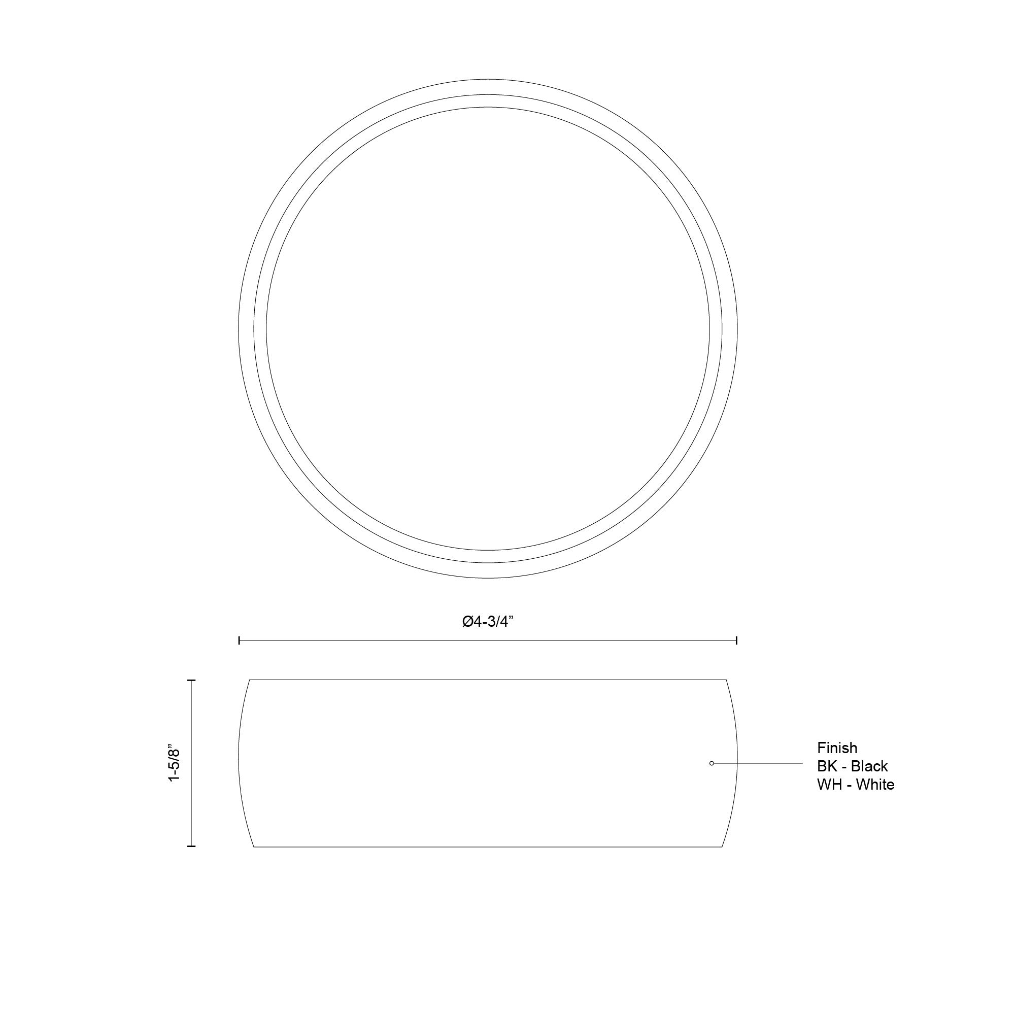 Savile 4-in Aluminum Flush Mount