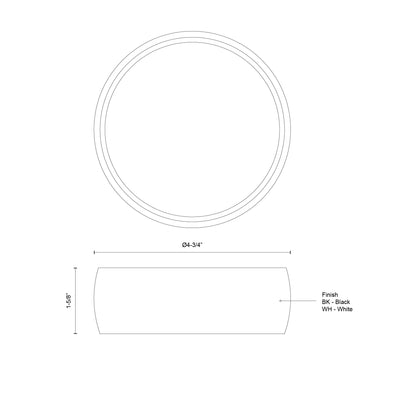 Savile 4-in Aluminum Flush Mount