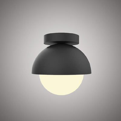 Lumeo 8-in Matte Black Flush Mount Dimmable 60W