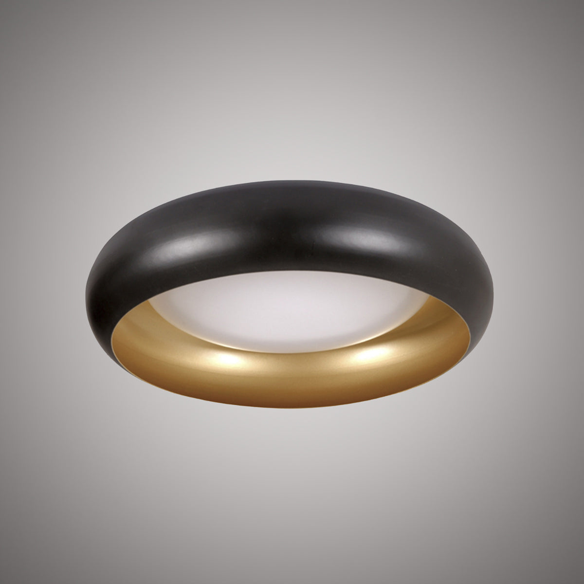 Moda15-in  Matte Black Outside/Gold Inside  Dimmable 26W
