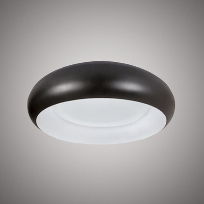 Moda15-in 15-in Matte Black Outside/White Inside Flush Mount Dimmable 26W