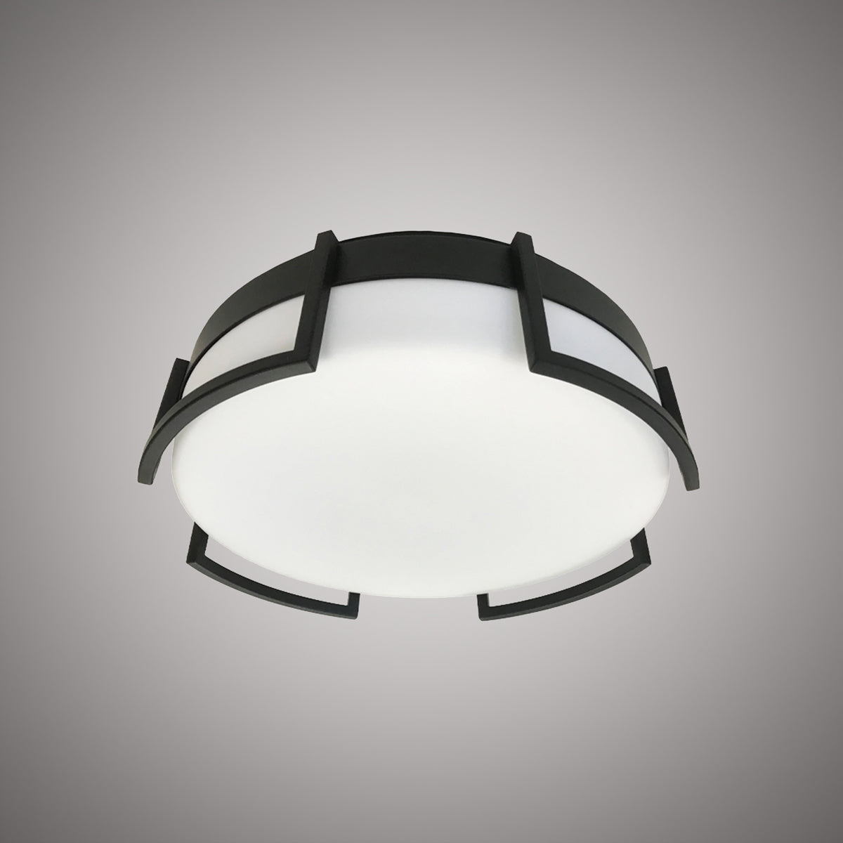 Led 15-in Flush mount Matte Black  Dimmable 37W