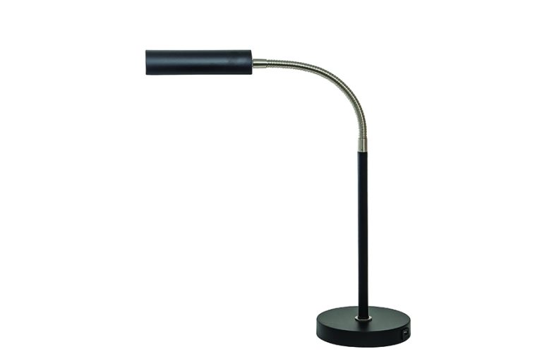 16-inch Fusion Black Satin Nickel Table Lamp