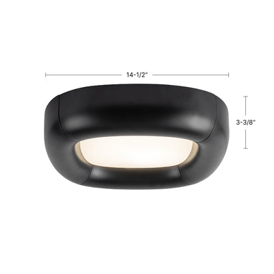 Folio 15-in Aluminum Flush Mount