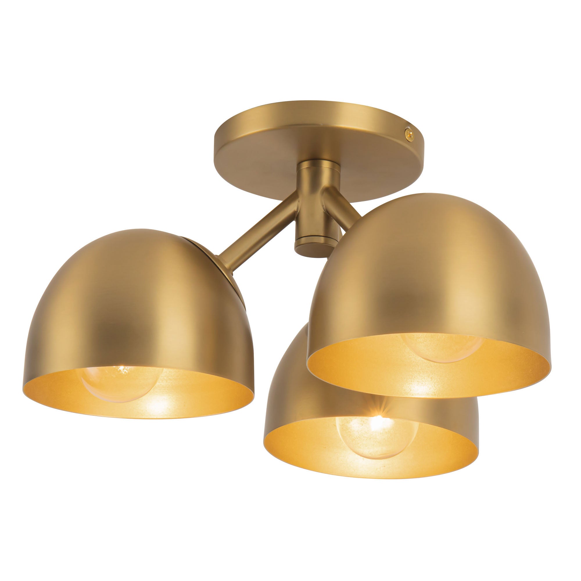Fosso 13-in Steel Semi-Flush Mount