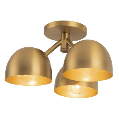 Fosso 13-in Steel Semi-Flush Mount