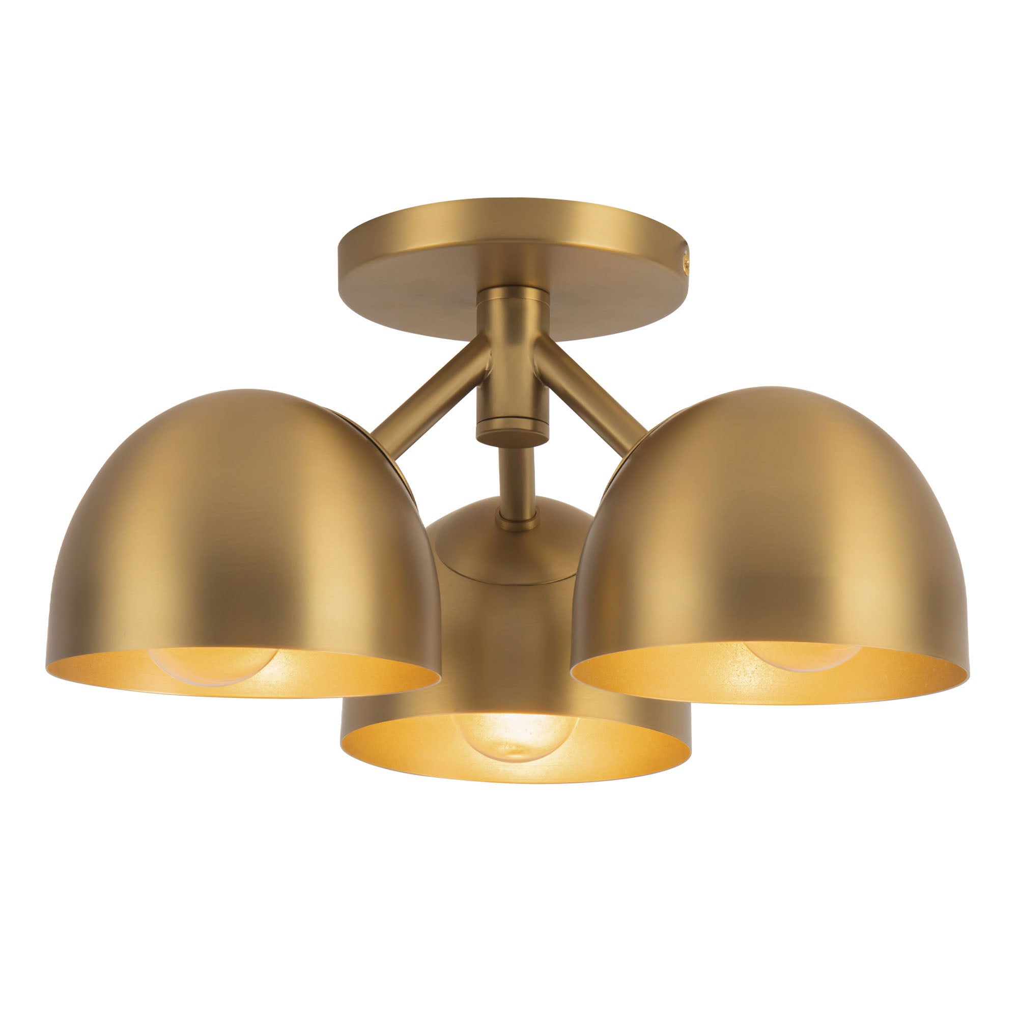 Fosso 13-in Steel Semi-Flush Mount