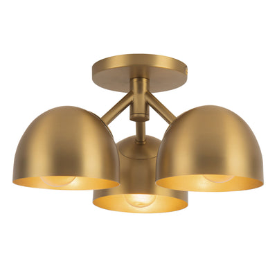 Fosso 13-in Steel Semi-Flush Mount