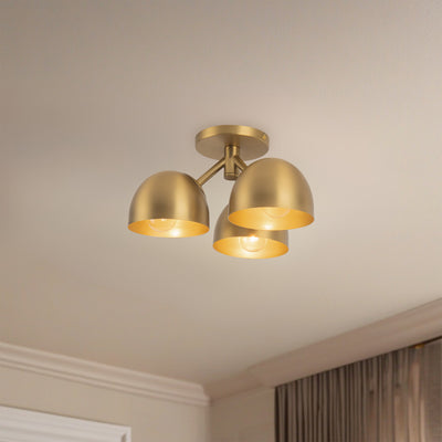 Fosso 13-in Steel Semi-Flush Mount
