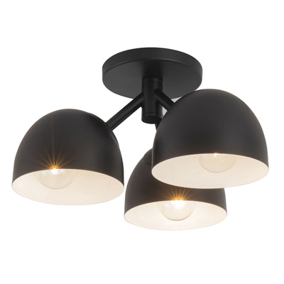 Fosso 13-in Steel Semi-Flush Mount