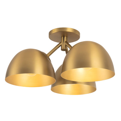 Fosso 17-in Steel Semi-Flush Mount