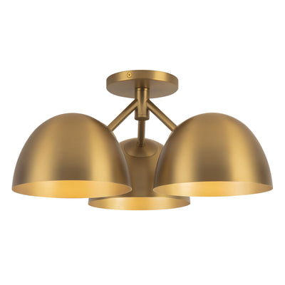 Fosso 17-in Steel Semi-Flush Mount