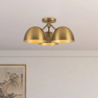 Fosso 17-in Steel Semi-Flush Mount