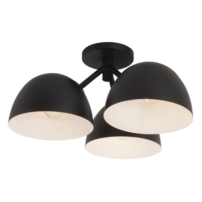 Fosso 17-in Steel Semi-Flush Mount
