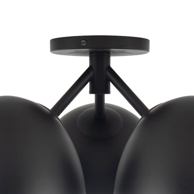 Fosso 17-in Steel Semi-Flush Mount
