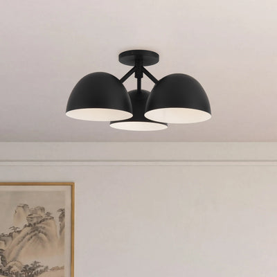 Fosso 17-in Steel Semi-Flush Mount