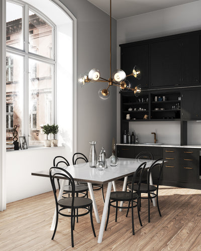 Francesca 40-in Steel Chandelier