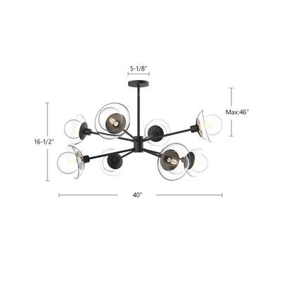 Francesca 40-in Steel Chandelier