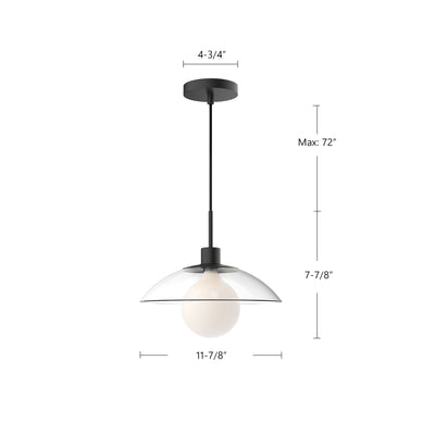 Francesca 12-in Steel Pendant