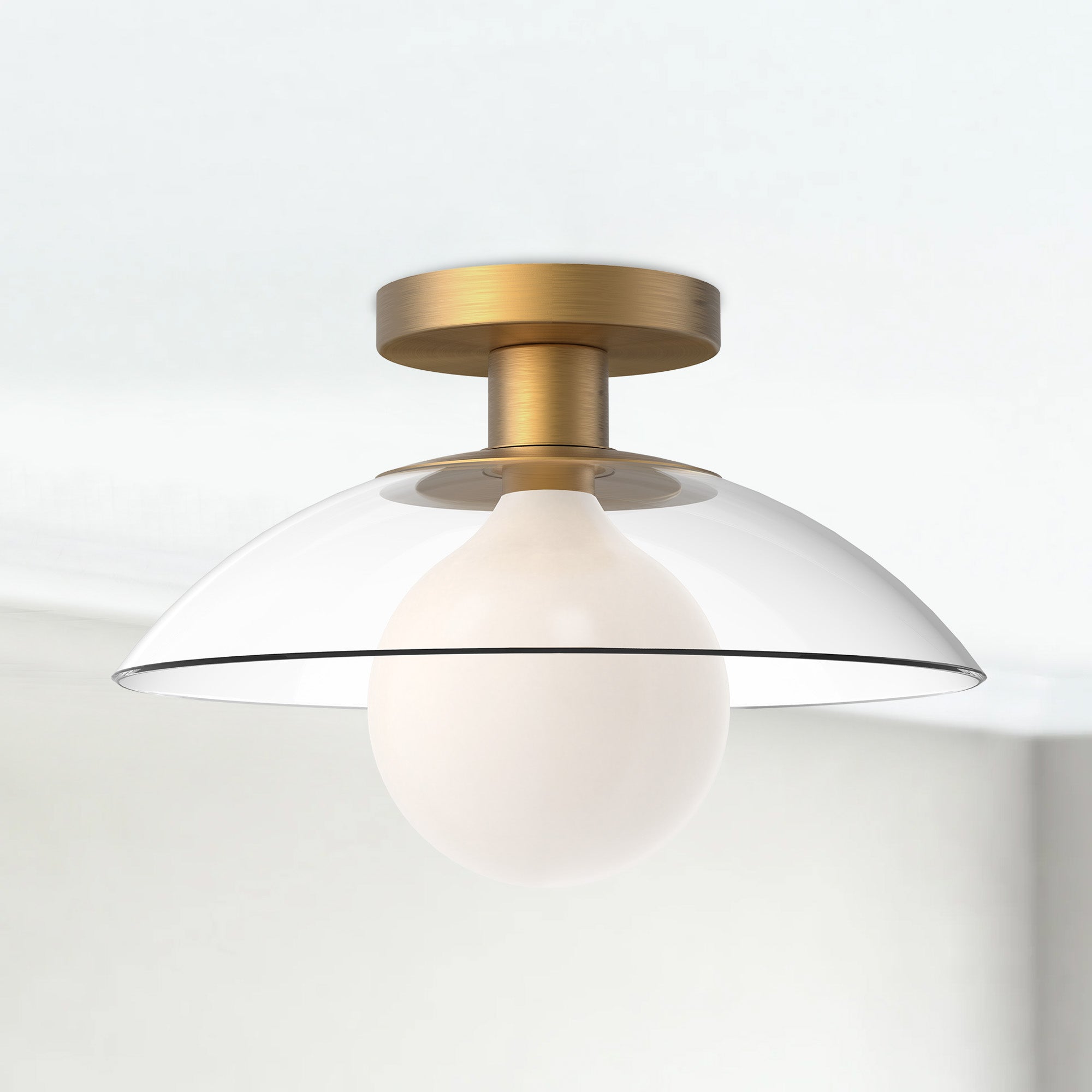 Francesca 12-in Steel Semi-Flush Mount