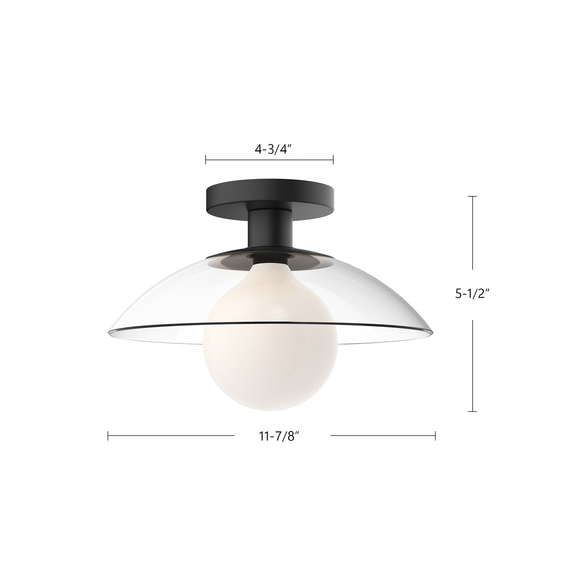 Francesca 12-in Steel Semi-Flush Mount