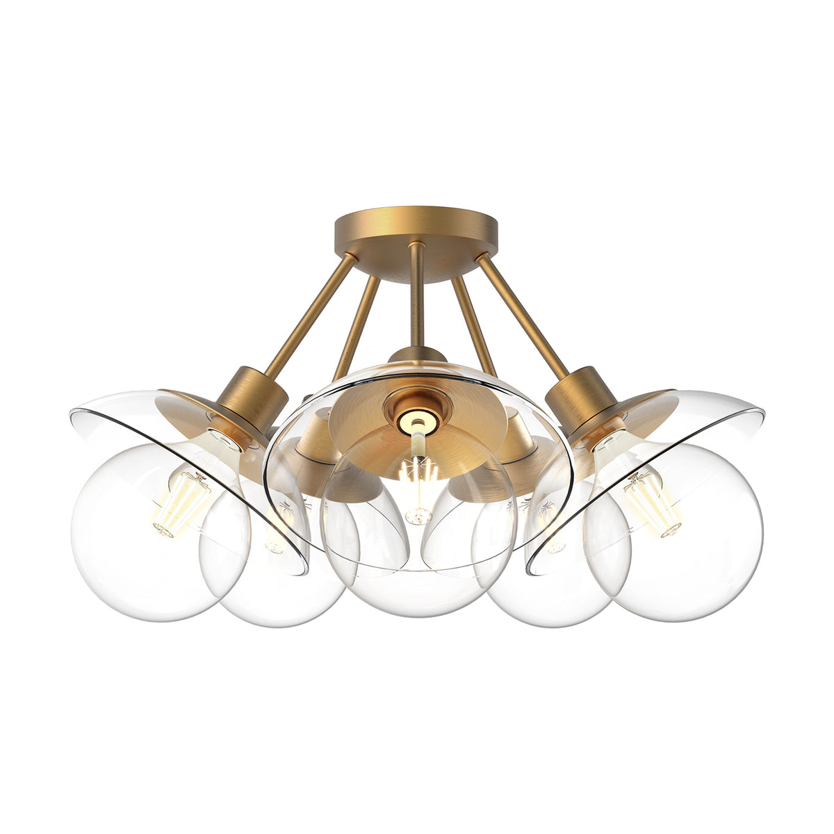 Francesca 20-in Steel Semi-Flush Mount