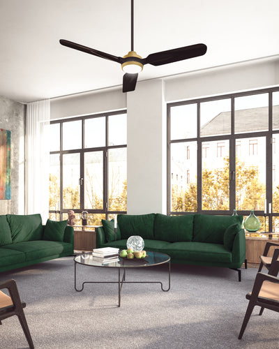 Fremont 60-in Brushed Gold Reversible DC LED Ceiling Fan