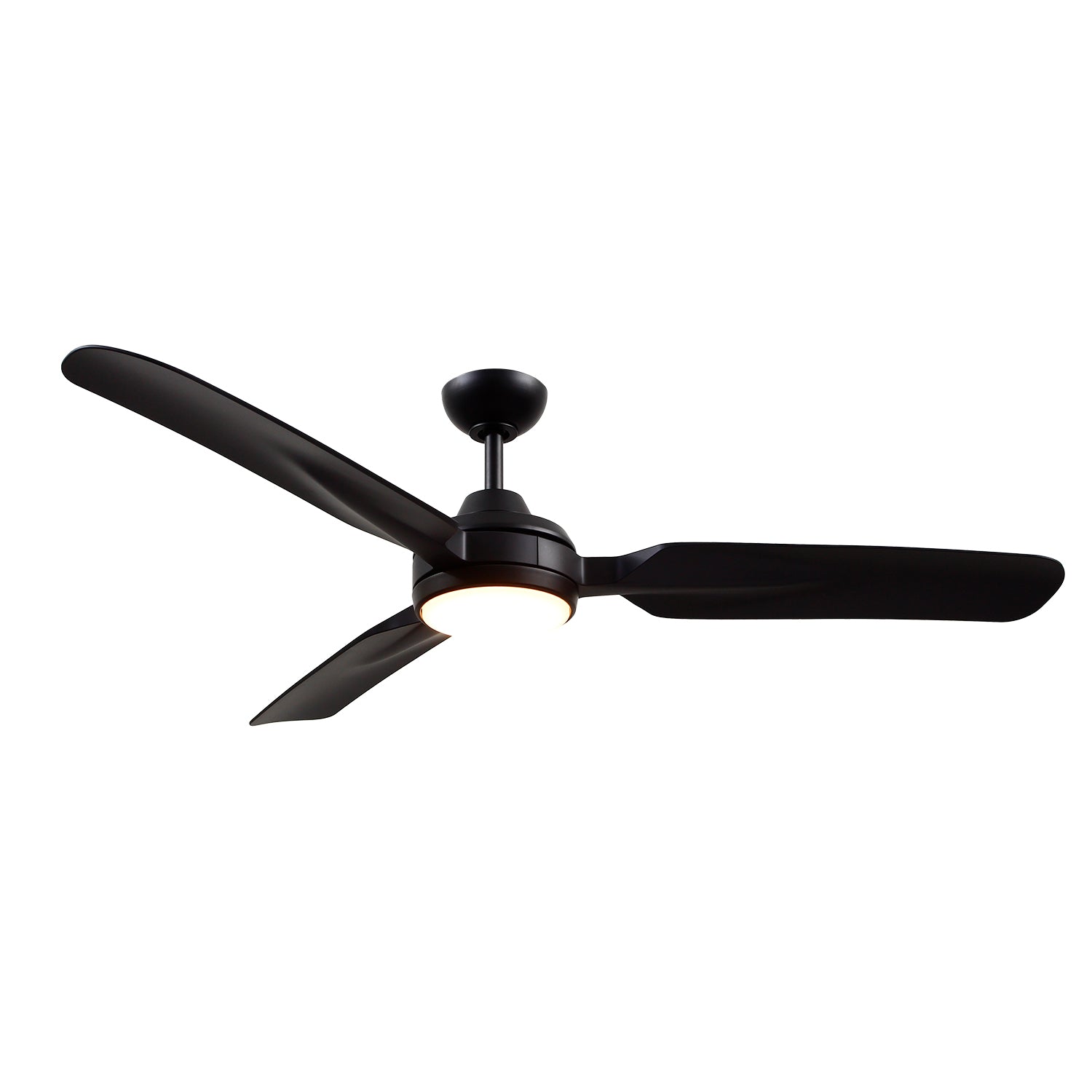 Fremont 60-in Matte Black Reversible DC LED Ceiling Fan