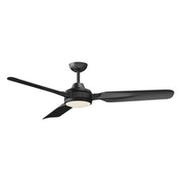 Fremont 60-in Matte Black Reversible DC LED Ceiling Fan