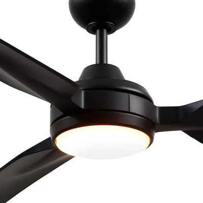 Fremont 60-in Matte Black Reversible DC LED Ceiling Fan