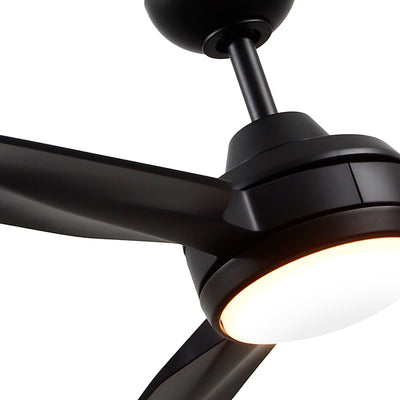 Fremont 60-in Matte Black Reversible DC LED Ceiling Fan