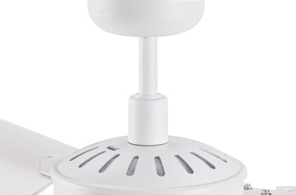 56 Inch Indoor Outdoor White Ceiling Fan in Antique White with Remote
