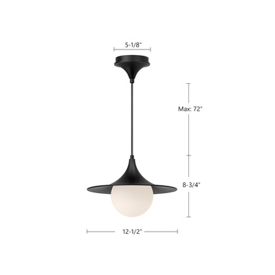 Fuji 12-in Steel Pendant
