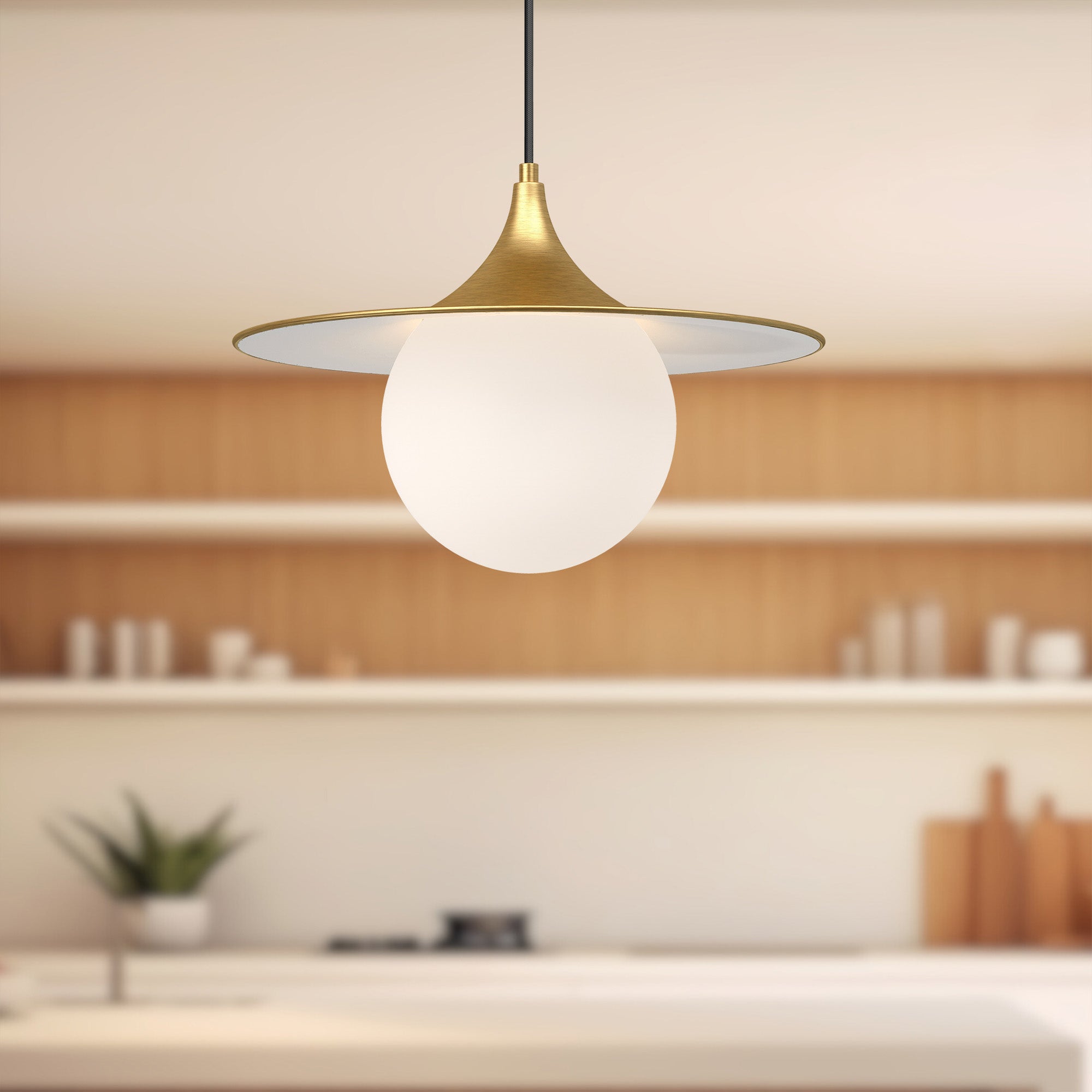 Fuji 16-in Steel Pendant