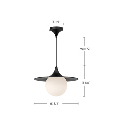 Fuji 16-in Steel Pendant