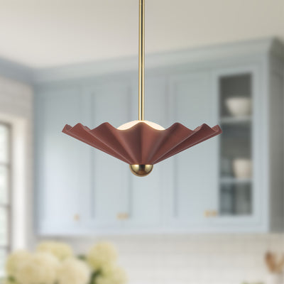 Furrow 16-in Steel Pendant