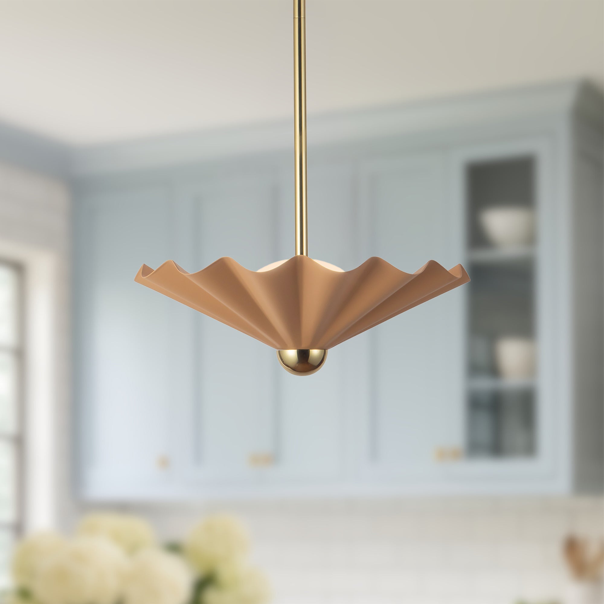 Furrow 16-in Steel Pendant