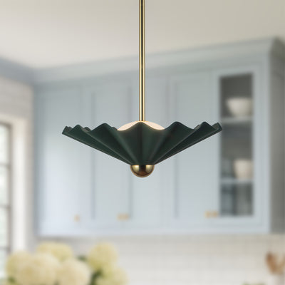 Furrow 16-in Steel Pendant