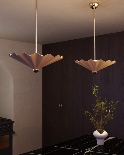 Furrow 25-in Steel Pendant