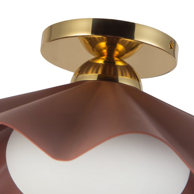 Furrow 16-in Steel Semi-Flush Mount