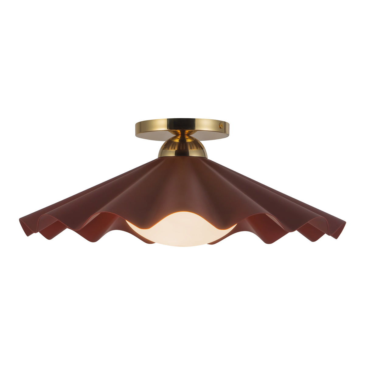 Furrow 16-in Steel Semi-Flush Mount