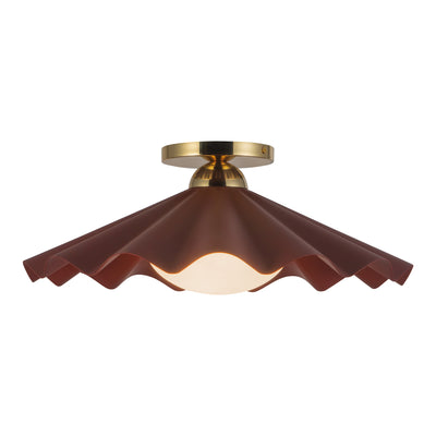 Furrow 16-in Steel Semi-Flush Mount