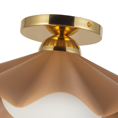 Furrow 16-in Steel Semi-Flush Mount