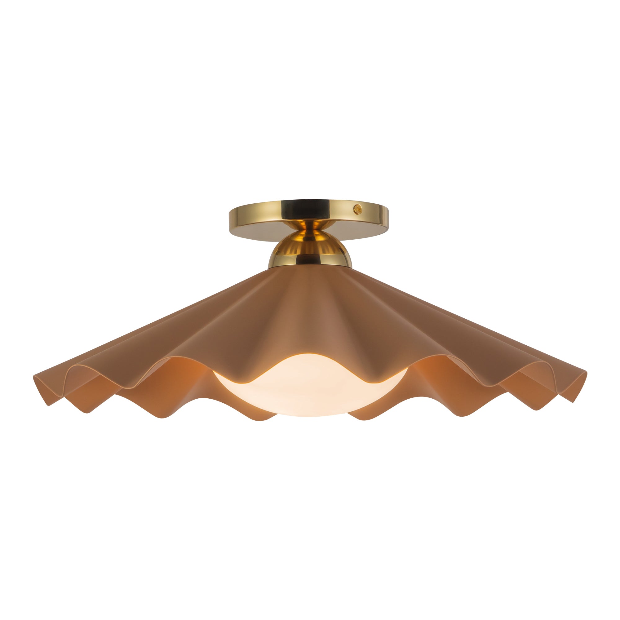 Furrow 16-in Steel Semi-Flush Mount